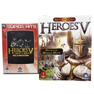Heroes V of Might and Magic PC game gold and Strategy guide bundle ubisoft